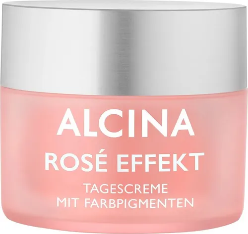 ALCINA Rosé Effekt Tagescreme 50 ml - Medizinische Körperpflege mit Farbpigmenten für einen strahlenden Teint und optimale Hautstruktur. Ideal als Make-up-Unterlage und schützt vor Hautalterung.