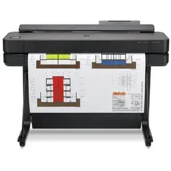 HP DesignJet T650 36 Zoll Großformatdrucker - Großformatdrucker für A4-A0, druckt bis zu 82 A1-Seiten pro Stunde mit 2400x1200 dpi. Ideal für Ingenieure und Architekten, mit integrierter Sicherheit und nachhaltigem Design aus recyceltem Metall.