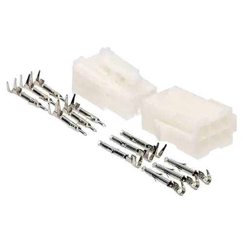 Kalitec KALI-1806 Mini-Universal MATE-N-LOK Set 6 polig I Elektrikstecker weiß I Polyamid 6.6 I max. Nennstrom 10,5 A I AWG 30-16 I Steckverbinder für Beleuchtung, Leiterplatten I 600 VAC/VDC