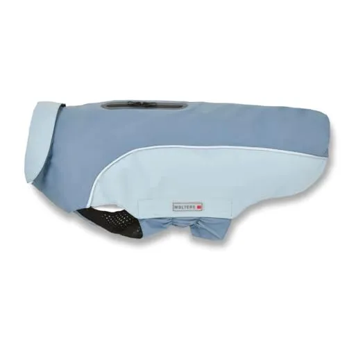 Wolters Hundejacke Easy Rain in Blau - 44cm - Sonstiger Hundebedarf, wasserabweisende Regenjacke für Hunde, schützt vor Nässe und Kälte, ideal für Spaziergänge bei schlechtem Wetter.