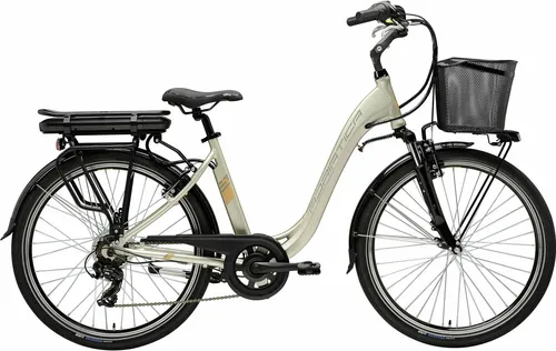 Montana Adriatica E-Citybike 26" E1 - Ideal für den Stadtverkehr oder den Arbeitsweg, überzeugt das Adriatica E-Citybike durch hochwertige Komponenten und ein elegantes Design. Der leichte Aluminiumrahmen sorgt für Komfort und Langlebigkeit.