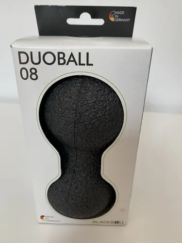 BLACKROLL MASSAGEBALL DUO BALL 8CM - Massagerolle für effektive Muskelentspannung, ideal zur Linderung von Verspannungen und zur Regeneration. Die 8cm Bälle schonen das Rückrad und sind vielseitig einsetzbar.