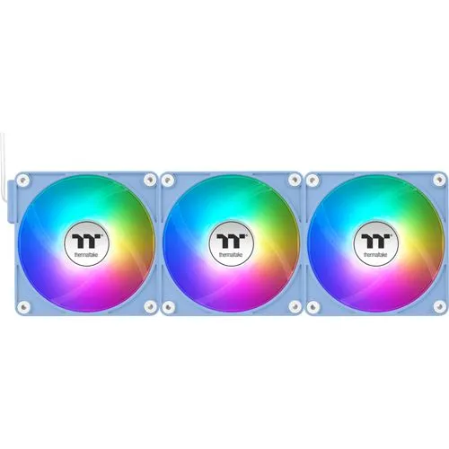 Thermaltake CT120 EX ARGB Sync Hydrangea Blue 3 Pack - Gehäuselüfter mit 2.000 rpm, RGB-Beleuchtung für beeindruckende Effekte und optimale Kühlung in Ihrem PC-Gehäuse.