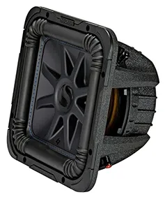 L7S104 Square-Subwoofer 10 Zoll - Car-HiFi-Lautsprecher mit 1200 Watt MAX Leistung, ideal für kraftvollen Bass in Ihrem Fahrzeug, Einbautiefe 15,9 cm.