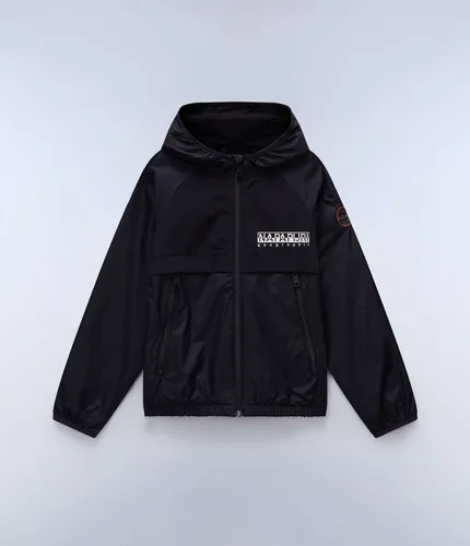 Napapijri Kinder Anorak K A-Allori NP0A4ILD - Stylischer Anorak für Jungen in Black Beauty, Größe 158-164. Aus robustem Nylon gefertigt, ideal für den Sommer. Bietet optimalen Tragekomfort und eine lässige Passform.