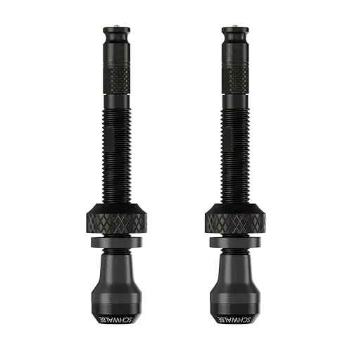 Schwalbe Clik Valve Tubeless Ventil Set – 2 x 40 mm - Fahrradwerkzeuge, innovatives Klick-System für kinderleichtes Aufpumpen mit 50% höherem Luftdurchfluss, ideal für Tubeless Conversion.