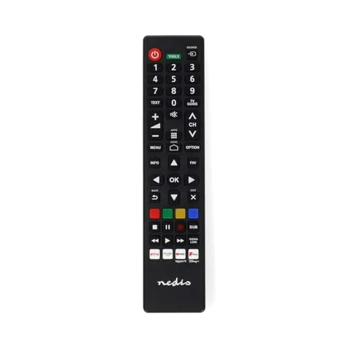 Ersatz Fernbedienung - Passend für: Panasonic/Sharp - Vorprogrammiert - 1 Gerät Disney + Button/Netflix Button/Rakuten TV Button/YouTube Button - Infrarot - Schwarz
