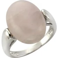 Zeeme Gemstones Ring mit echtem Rosenquarz - Eleganter Damen-Ring aus 925 Sterling Silber, rhodiniert, mit 16x12mm echtem Rosenquarz – ein echter Blickfang für jeden Anlass.