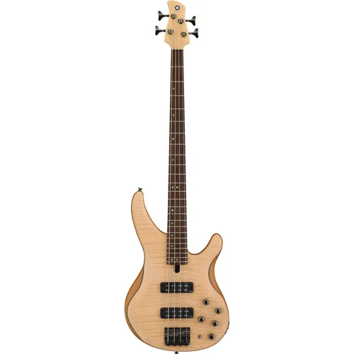 Yamaha TRBX604FM Natural Satin E Bass - Bässe mit Riegelahorn-Decke, aktiver 3-Band Klangregelung und vielseitigen Yamaha YGD Pickups für einen offenen, ausgewogenen Sound. Ideal für jeden Musikstil und garantiert langanhaltende Spielfreude.