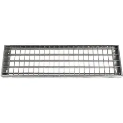 Dolle Gitterroststufe Gardentop 80 cm für Außentreppen - Robuste Gitterroststufe aus feuerverzinktem Stahl, ideal für gewerbliche und private Außentreppen. Rutschfest und schmutzabweisend, leicht zu reinigen und langlebig. Stufenbreite: 80 cm.