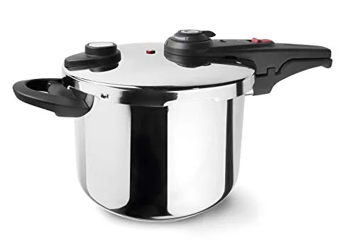 Lacor Master 71887 Drucktopf, Silber - Hochwertiger Edelstahltopf mit 2 Kochleveln, ergonomischem Verschluss und einfachem Handling – perfekt für alle Arten von Küchen.
