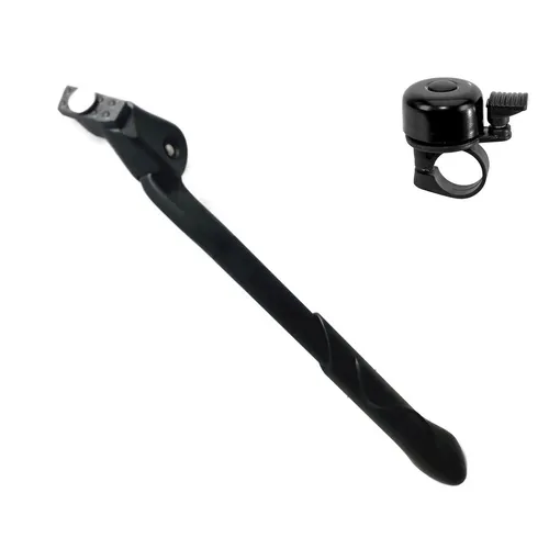 maxxi4you Gazelle Power Click Comfort 2 Fahrrad-Seitenständer - Robuster Aluminium-Seitenständer für 24" bis 28" Fahrräder. Stufenlos verstellbar für optimalen Stand. Inklusive Fahrradklingel für Sicherheit im Straßenverkehr.