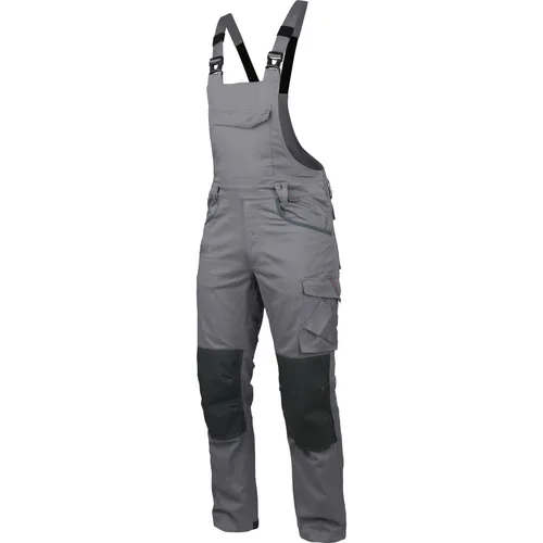 Würth MODYF Arbeitslatzhose Stretch X Handwerker Blaumann für Herren Flexibel, robust, komfortabel Herren Latzhose, Hellgrau