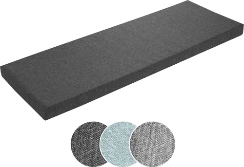 Sleepling Bankauflage 140x40 cm dunkelgrau - Hochwertige Bankauflage für Indoor & Outdoor mit waschbarem Bezug, Antirutsch-Unterseite und 100% Komfortschaum für ultimativen Sitzkomfort.