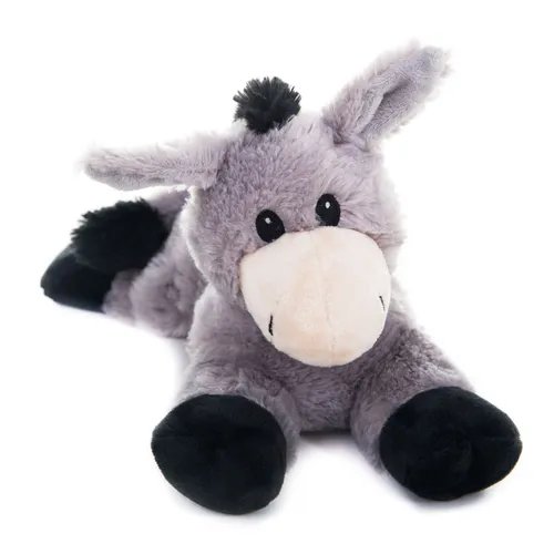 Habibi Plush Wärmekissen Esel grau - Wärmetherapie mit einem kuscheligen Esel, gefüllt mit Hirse für sanfte Wärme und Entspannung.