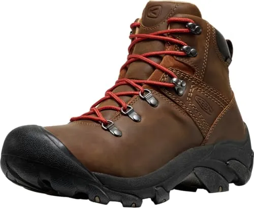 KEEN Herren Pyrenees Wanderstiefel, Syrup, 42.5 EU - Wasserdichte Wanderschuhe mit atmungsaktiver Membran für trockene Füße, ideal für unebenes Gelände dank optimaler Traktion und externer Stabilität.