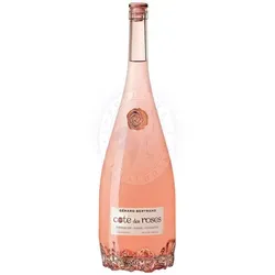 Cote des Roses Rosé 2022 Bertrand 1,5l - Roséwein aus dem Languedoc, mit einzigartigem Flaschendesign und fruchtigem Bouquet aus Erdbeeren und Himbeeren. Perfekt für leichte Sommergerichte und stilvolle Aperitifs.
