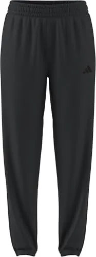 adidas Women's Train Essentials 3-Stripes Woven Pants, Carbon/Black, S - Bequeme Trainingshose mit regulärem Schnitt und mittelhohem Bund. Ideal für Sport und Freizeit, mit feuchtigkeitsableitendem Material und praktischen Taschen.