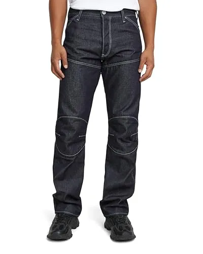 G-STAR Herren Elwood 3D Regular Jeans - Blau (raw Denim) - Stylische 3D Regular Jeans mit Knopfverschluss und innovativen Knieeinsätzen. Ideal für den modernen Look und optimalen Tragekomfort.