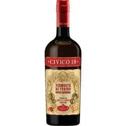 Nº1 SIBONA Civico 10 Vermouth di Torino – Erlesener italienischer Wermut mit 18 % vol. - Wermut aus D.O.C. Nebbiolo, intensiv-fruchtig und perfekt für Cocktails oder pur, ideal für Genießer.