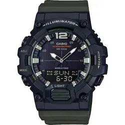 Casio ILLUMINATOR BLACK - ARMY GREEN Herrenuhr [Ø 48 mm] - Armbanduhr für Herren mit leuchtender Illuminator-Funktion und robustem Design, ideal für Outdoor-Aktivitäten.