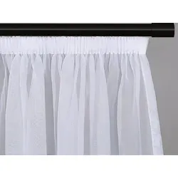 Gerster Store "Mali" mit Kräuselband, 300 x 245 cm - Transparent Weiß - Eleganter Gerster Store mit Kräuselband, 300 x 245 cm, aus hochwertigem Voile. Ideal für stilvolle Fensterdekorationen und sorgt für eine angenehme Lichtdurchlässigkeit.