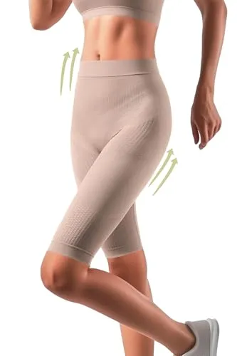 SLIMCELL Gambetti Shapewear Damen Bauchweg Anti Cellulite Hose - Anti Cellulite Leggings, Drenierende Shorts, Nahtlose Miederhose mit Bein, Shaping Unterwäsche Damen, Kompression - Made in Italy