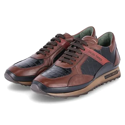 Galizio Torresi Herren Halbschuhe Braun Leder - Herren-Schnürhalbschuhe aus hochwertigem Echtleder, bieten optimalen Tragekomfort und stilvolles Design für jeden Anlass.