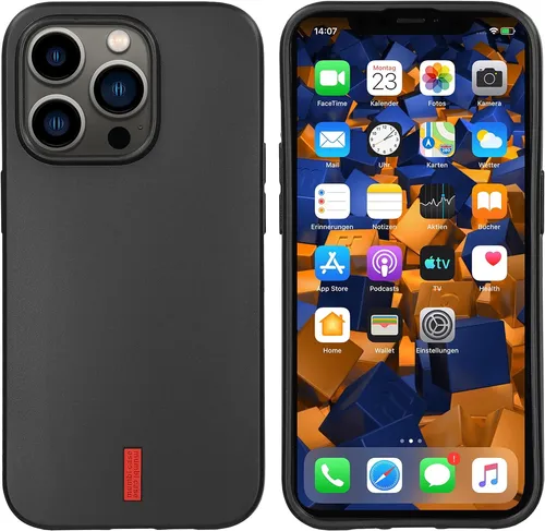Hülle für iPhone 14 Pro Case Schutzhülle Handyhülle Tasche, Schwarz