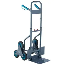 Treppensackkarre Treppensteiger Klappbare Sackkarre - Schwerlastkarre mit 6 Rädern - Sack- & Fasskarre mit max. Tragfähigkeit von 200 kg, ideal für Treppen und schwere Lasten. Robuste Stahlkonstruktion und klappbar für einfache Lagerung.