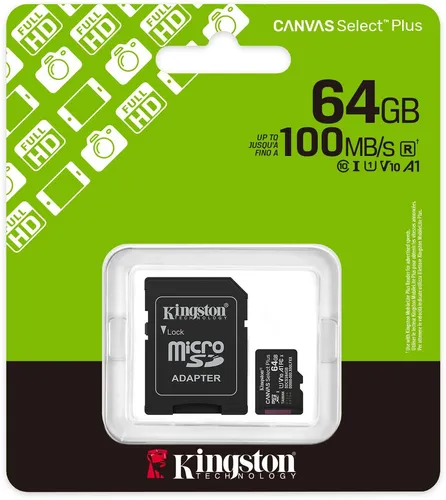 Karta pamięci microSD 64GB Kingston Canvas Select Plus microSDXC C1 740617348408