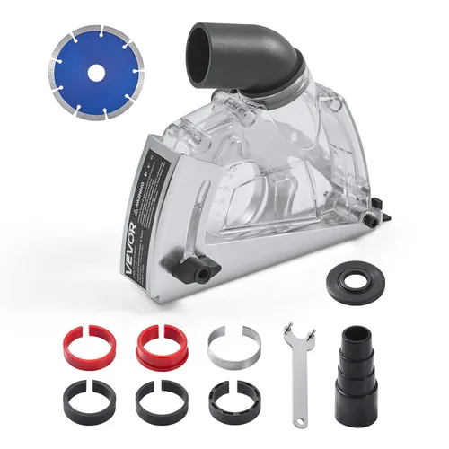 VEVOR Absaughaube für Winkelschleifer 100-125mm - Schneidstaubschutz für Winkelschleifer, inkl. 125mm Diamant-Schleiftopf, ideal für sauberes Arbeiten ohne Staubbelastung.