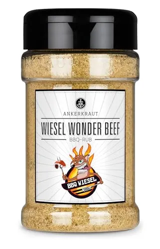 Ankerkraut Wiesel Wonder Beef, BBQ Rub Gewürzmischung für Brisket, Ribs, Roastbeef und Pulled Beef, 200g im Steuer