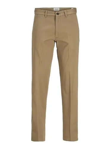 Herren Chinohose JACK & JONES JPSTKANE BARRET CHINO NOOS - Modische Herren-Chinohose in Elmwood, relaxed fit und knöchellang. Ideal für coole Freizeit-Outfits, pflegeleicht dank widerstandsfähigem Webmaterial.