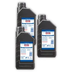 3x 1L LIQUI MOLY 1187 Kompressoröl SAE 5W40 - Praktisches 3er-Pack Kompressoröl für optimale Leistung und Langlebigkeit Ihrer Kompressoren. Hergestellt von LIQUI MOLY, bietet es geprüfte Qualität in jedem Kanister.