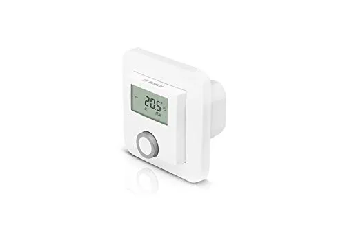 Bosch Smart Home 24V Raumthermostat - Weiß - Steuerungen: Intelligentes Raumthermostat für präzise Temperaturregelung und Energieeinsparung in Ihrem Zuhause.