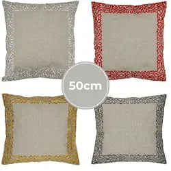 Handgefertigter Kissenbezug Frisia Bunt 50x50cm - 4er Set Boho Deko - Dieses 4er Set handgefertigter Kissenbezüge Frisia Bunt bringt mit kunstvoller Stickerei und hochwertiger Verarbeitung stilvolle Akzente in Ihr Zuhause. Ideal für verschiedene Wohnstile.