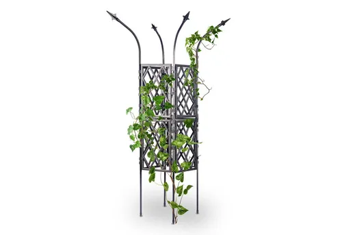 Gartenwelt Riegelsberger Rankhilfe Rankturm Barock schwarz - Spaliere - Freistehende Kletterhilfe für elegante Gärten, ideal für Rosen und Clematis, wetterfest und langlebig.