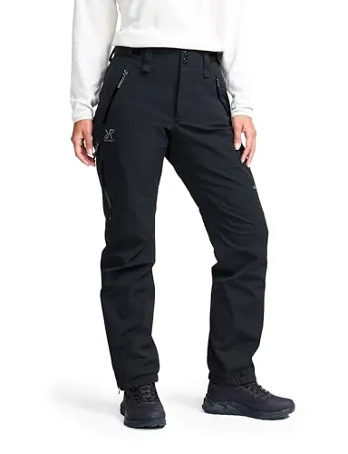 RevolutionRace Cyclone 3L Shell Pants für Damen - Wanderhosen mit wasserdichter Hypershell Pro Membran und Recco-Reflektoren für erhöhte Sicherheit beim Wandern. Ideal für jedes Wetter und maximale Bewegungsfreiheit.
