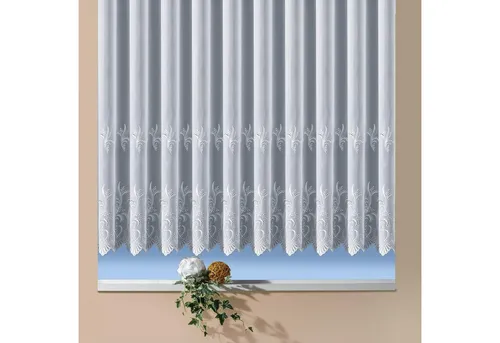 Weckbrodt Gardine Potsdam, transparent mit echter Stickerei - Fertiggardinen in 300 cm Breite und 120 cm Höhe, halbtransparentes Voile mit zarten Stickereien, ideal für eine individuelle Fensterdekoration.