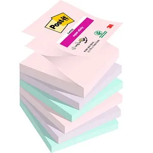 Post-it Super Sticky Z-Notes Soulfoul Collection Haftnotizen extrastark farbsortiert, 6 Blöcke