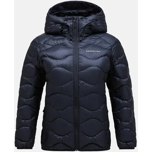 Peak Performance Helium Down Hood Damen Outdoorjacke - Schwarz - L - Funktionsjacke aus leichtem, warmem Daunenmaterial, ideal für Outdoor-Aktivitäten bei kaltem Wetter.