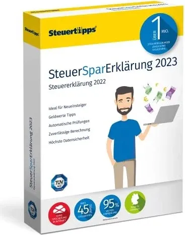 SteuerSparErklärung 2023 - PC Download für Windows - Praktische Download-Software zur optimalen Steuererklärung für das Steuerjahr 2022, einfach und zeitsparend.