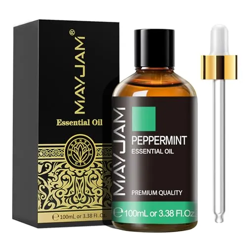 MAYJAM Pfefferminze Ätherisches Öl 100ML, Pfefferminzöl für Diffusor, Luftbefeuchter, DIY, Home，Wardrobes