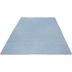 LUXOR living Teppich Liv, rechteckig, 120x170 cm, handgewebt aus Baumwolle, meliert hellblau - Eleganter Teppich in 120x170 cm, handgewebt aus 100% Baumwolle. Trittschalldämmend und für Fußbodenheizung geeignet. Ideal für ein stilvolles Ambiente in Ihrem Zuhause.