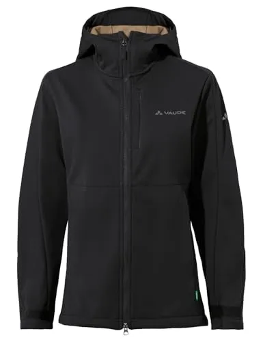 VAUDE Damen Funktionsjacke Wo All Year Elope Softshell Jacket - Funktionsjacke für Damen, perfekt für alle Jahreszeiten. Hoch atmungsaktiv, winddicht und mit verstellbarer Kapuze für optimalen Schutz bei Bergtouren.