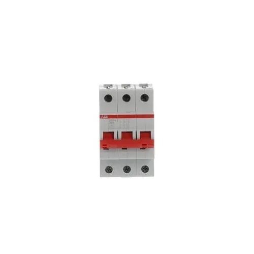ABB SD203/25 Hauptschalter - 3-poliger Lasttrennschalter 25A rot - Basisschalter für sichere Trennung von Stromkreisen, ideal für industrielle Anwendungen und hohe Zuverlässigkeit.