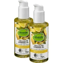 alverde Naturkosmetik - Cellulite Körper-Öl Bio-Zitrone & Bio-Rosmarin (2 x100 ml) 2 x
