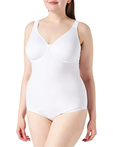 Sassa Damen Formender Body 00903, doppelt vorgeformt in Weiß - Formender Body aus hautsympathischer Microware, unsichtbar unter enger Kleidung, mit glatten Cups und weichen Trägern für optimalen Tragekomfort.