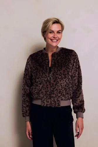 Zhrill Blouson ZHGIULIA mit Leoparden-Muster - Funktionsjacken mit flexiblem Schnitt, leicht und luftig für lässig-schicke Outfits, ideal für jede Gelegenheit.
